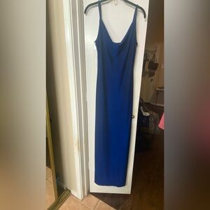 Haute Monde Blue Sparkle Maxi Dress High Slit – Size L